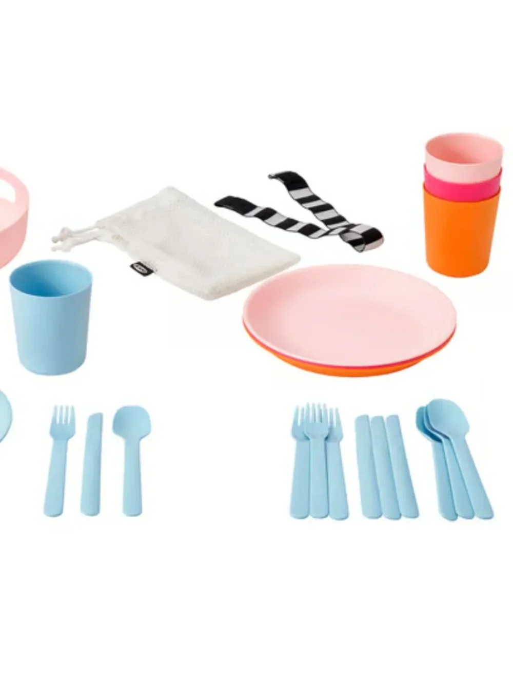 MARULK 206.173.89 21-piece picnic set, pink/blue